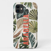 Botanischer personalisierter Name des tropischen B Case-Mate iPhone Hülle (Rückseite)