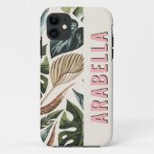 Botanischer personalisierter Name des tropischen B Case-Mate iPhone Hülle (Rückseite)