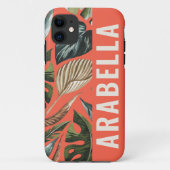 Botanischer personalisierter Name des tropischen B Case-Mate iPhone Hülle (Rückseite)