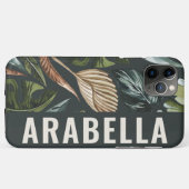Botanischer personalisierter Name des tropischen B Case-Mate iPhone Hülle (Rückseite (Horizontal))