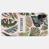 Botanischer personalisierter Name des tropischen B Case-Mate iPhone Hülle (Rückseite (Horizontal))