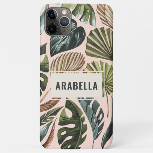 Botanischer personalisierter Name des tropischen B Case-Mate iPhone Hülle (Rückseite)