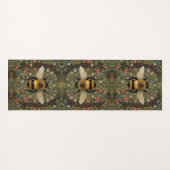 Botanischer personalisierter Retro-Hummel Yogamatte (Vorderseite (Horizontal))