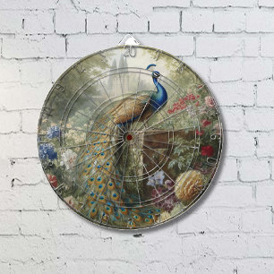 Botanischer Pfau bei Schloss im englischen Garten Dartscheibe