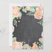 Botanischer Pfirsich Floral 50. Geburtstag Einladu Einladung (Rückseite)