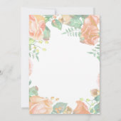 Botanischer Pfirsich-Floral 60. Geburtstag Einladu Einladung (Rückseite)