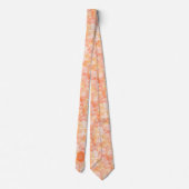 Botanischer Pfirsich und Creme Krawatte (Rückseite)