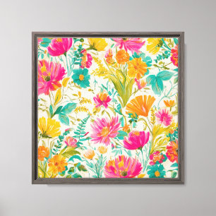 Botanischer Phoenix   Rosa und orange Gestaltung Leinwanddruck