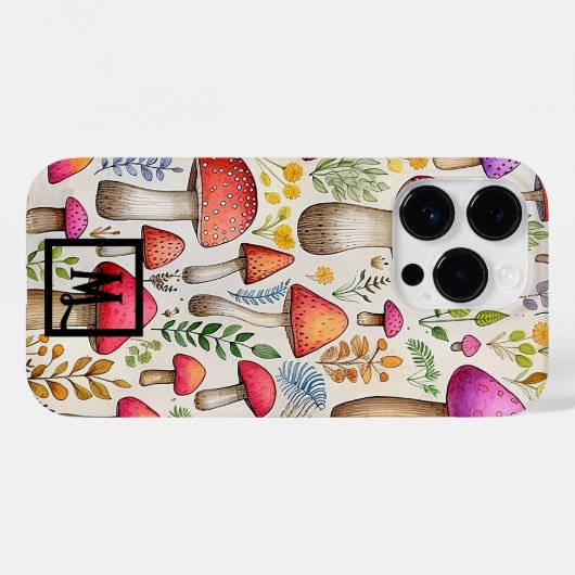 Botanischer Pilz Case-Mate iPhone Hülle (Rückseite (Horizontal))