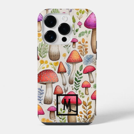 Botanischer Pilz iPhone Hülle (Rückseite)