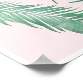 Botanischer Pink- und Grünplakat Poster (Ecke)