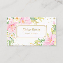 Botanischer Pink-Veranstaltungsplaner für Blumenwa