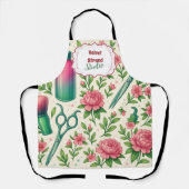Botanischer Pinker Stylist-Schönheitsbetrieb Schürze (Vorderseite)