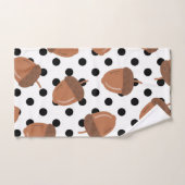 Botanischer Polka-Dot-Fall-Dekor aus schwarzem und Badhandtuch Set (Handtuch)