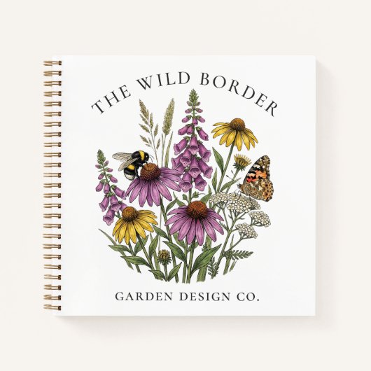 Botanischer Pollinator-Garten Notizbuch Journal (Vorderseite)