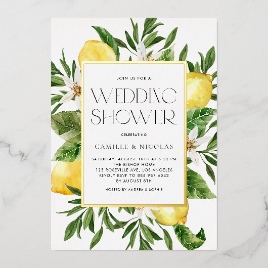 Botanischer Polterabend Folieneinladung (Vorderseite)