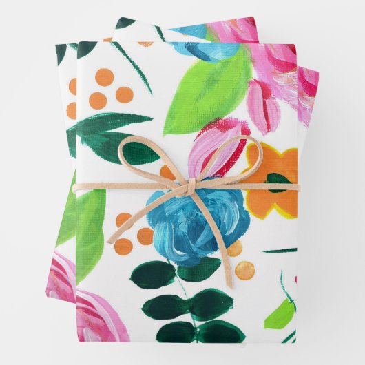 Botanischer Pop Geschenkpapier Set (Beispiel)