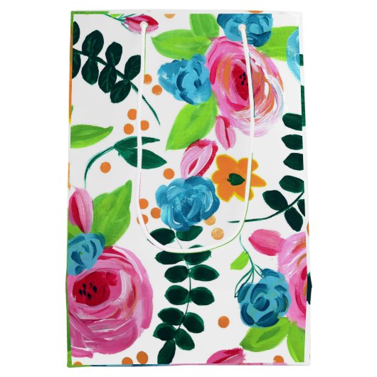 Botanischer Pop Mittlere Geschenktüte (Rückseite)