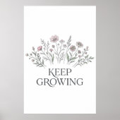 Botanischer Poster 'Keep Growing Wildflower' (Vorne)