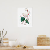 Botanischer PREMIUM-QUALITÄTSDruck von Cyclamen Poster (Küche)