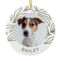 Botanischer Print Hund Foto und Name Weihnachten