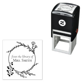 Botanischer Rahmen aus der Bibliothek Permastempel