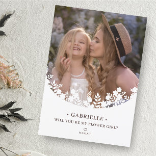 Botanischer Rahmen Blumenmädchen Brautjungfer Heir