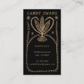 Botanischer Rahmen, einzigartig Boho Custom QR Visitenkarte (Vorderseite)