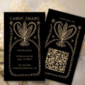 Botanischer Rahmen, einzigartig Boho Custom QR Visitenkarte