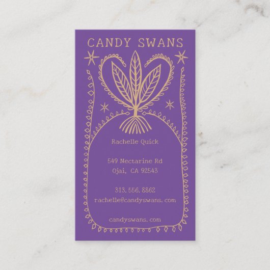 Botanischer Rahmen, einzigartig Boho Custom Visitenkarte (Vorderseite)