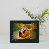 Botanischer Rahmen Foil Foto Erntedank Postkarte (Stehend vorne)