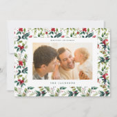 Botanischer Rahmen für moderne Aquarelltagen Feiertagskarte (Vorderseite)