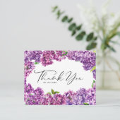 Botanischer Rahmen für Wasserfarben Lilac Vielen D Postkarte (Stehend Vorderseite)