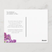 Botanischer Rahmen für Wasserfarben Lilac Vielen D Postkarte (Rückseite)