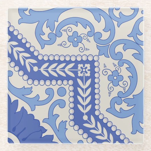 Botanischer Rahmen Glasuntersetzer (Vorderseite)