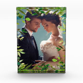 Botanischer Rahmen mit Foto und Monogramm (Vorderseite)