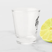Botanischer Rahmen-Monogramm Schnapsglas (Links)