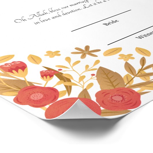 Botanischer Rahmen Nikka Vertrag Poster (Ecke)