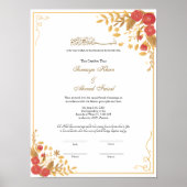 Botanischer Rahmen Nikka Vertrag Poster (Vorne)