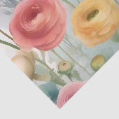 Botanischer Ranunculus florales Muster Seidenpapier (Ausschnitt)