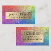 Botanischer Regenbogen-Holograph Rosa Visitenkarte (Vorne/Hinten)