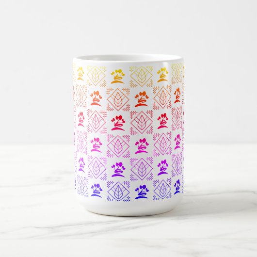 Botanischer Regenbogen Kaffeetasse (Mittel)