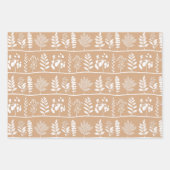 Botanischer Rhythmus Botanische Silhouetten Set Geschenkpapier Set (Vorderseite)