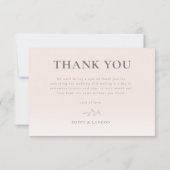 Botanischer Rosa Fleck Danke Karte (Rückseite)