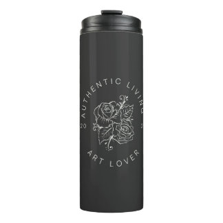 Botanischer Rosenkreis-Logo Thermosbecher