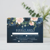 Botanischer Rosenrosse RSVP Karte (Stehend Vorderseite)