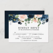 Botanischer Rosenrosse RSVP Karte (Vorne/Hinten)