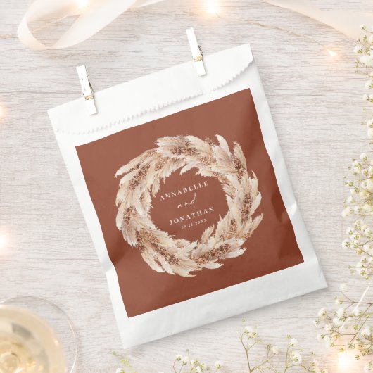 Botanischer Rost aus Böhmischer Pampasgras aquamar Geschenktütchen (Ausgeschnitten)