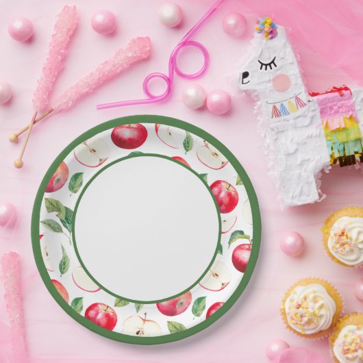 Botanischer Rotappel-Orchard-Papierplatte Pappteller (Party)