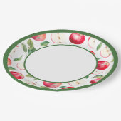 Botanischer Rotappel-Orchard-Papierplatte Pappteller (Schrägansicht)